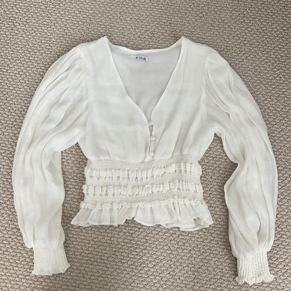White Puff Sleeve Too